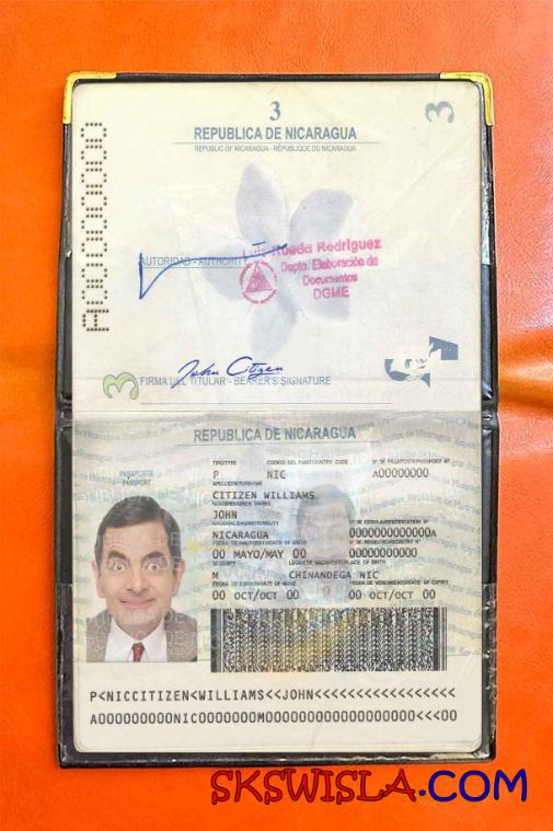 Nikaragua zdjęcie do paszportu pliki PSD, skan i fotografowany obraz